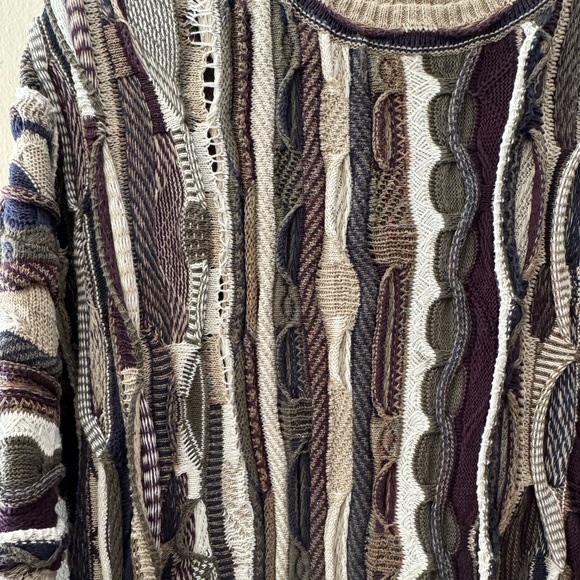 Funky Vinatage Oversized Coogi Lookalike Crewneck Sweater - Picture 4 of 6